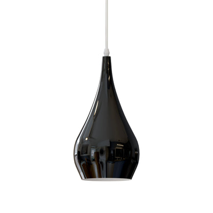 Industrial Sleek Long Drop Fitting Iron Shade Pendant Light~2835