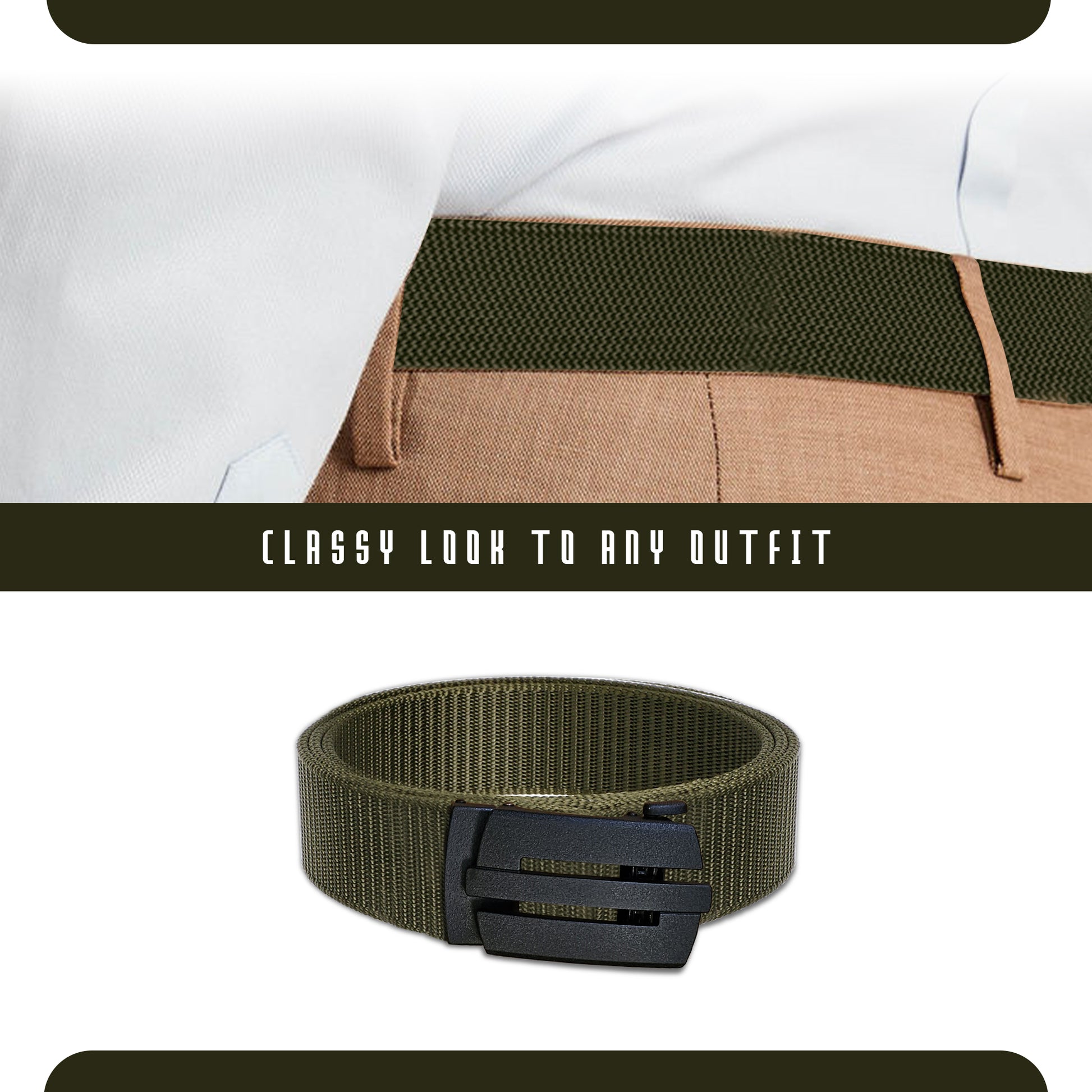 Webbing Nylon Release Belt for Unisex