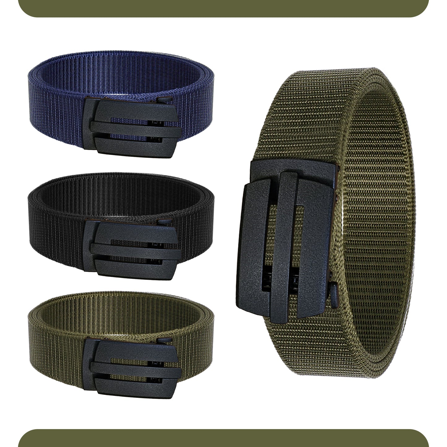 Plastic Buckle Military Belt