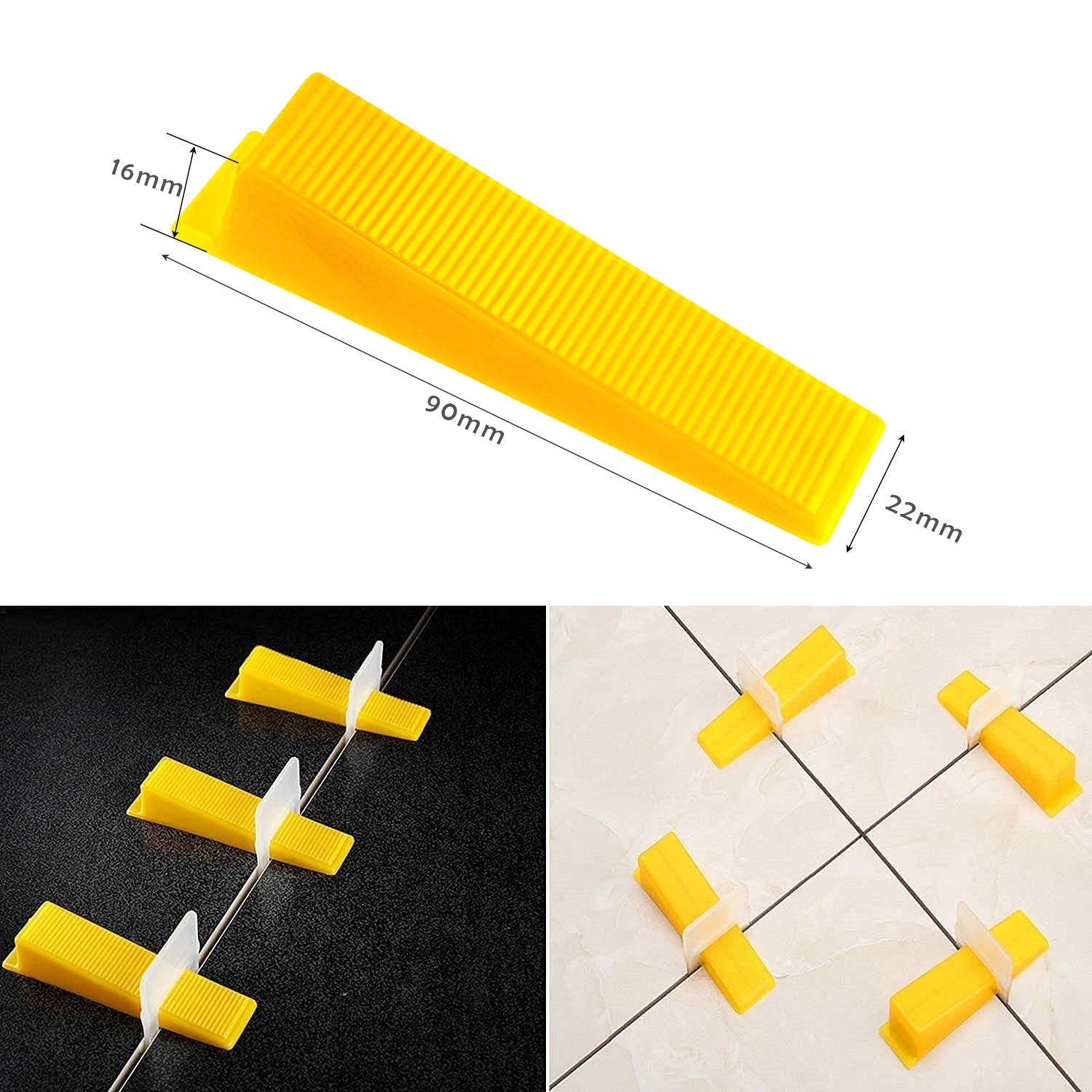 100 Piece Tile Leveling Wedges Spacer Plus Reusable~3605