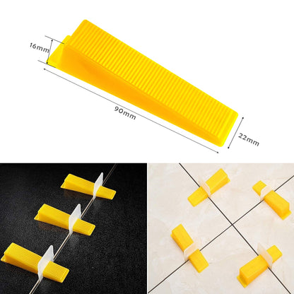 100 Piece Tile Leveling Wedges Spacer Plus Reusable~3605