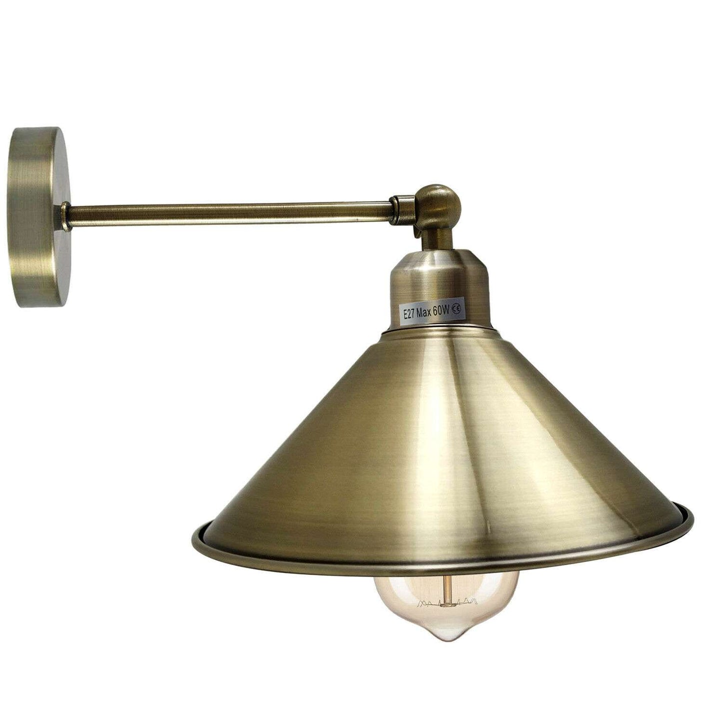 Industrial Wall Sconce Metal Shade Wall Light fittings~3783