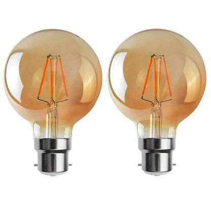 G95 B22 4W Dimmable Globe Vintage LED Retro Light Bulbs ~2989