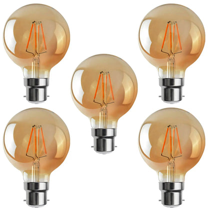 G95 B22 4W Dimmable Globe Vintage LED Retro Light Bulbs ~2989