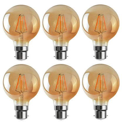 G95 B22 4W Dimmable Globe Vintage LED Retro Light Bulbs ~2989