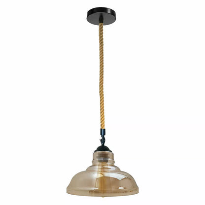 Industrial Amber Glass E27 Ceiling Pendant Light  ~3813