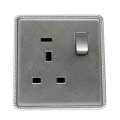 Brushed Chrome Screwless Light Switches & Socket~3940