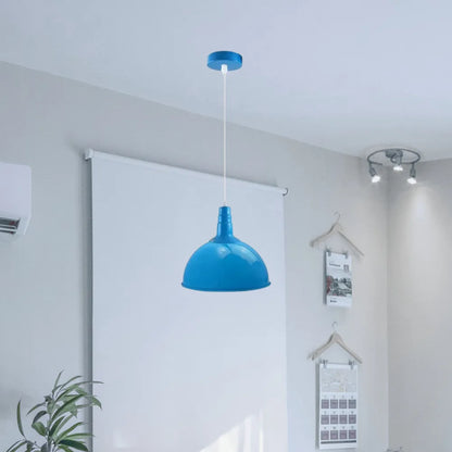 Cyan Blue Vintage Pendant Light  ~3926