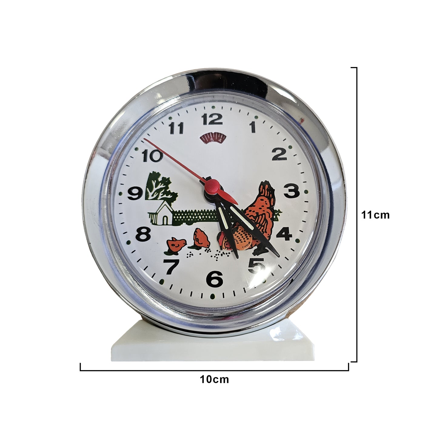 Animated Rooster Eating Rice Kids Cuckoo Clock ~3520