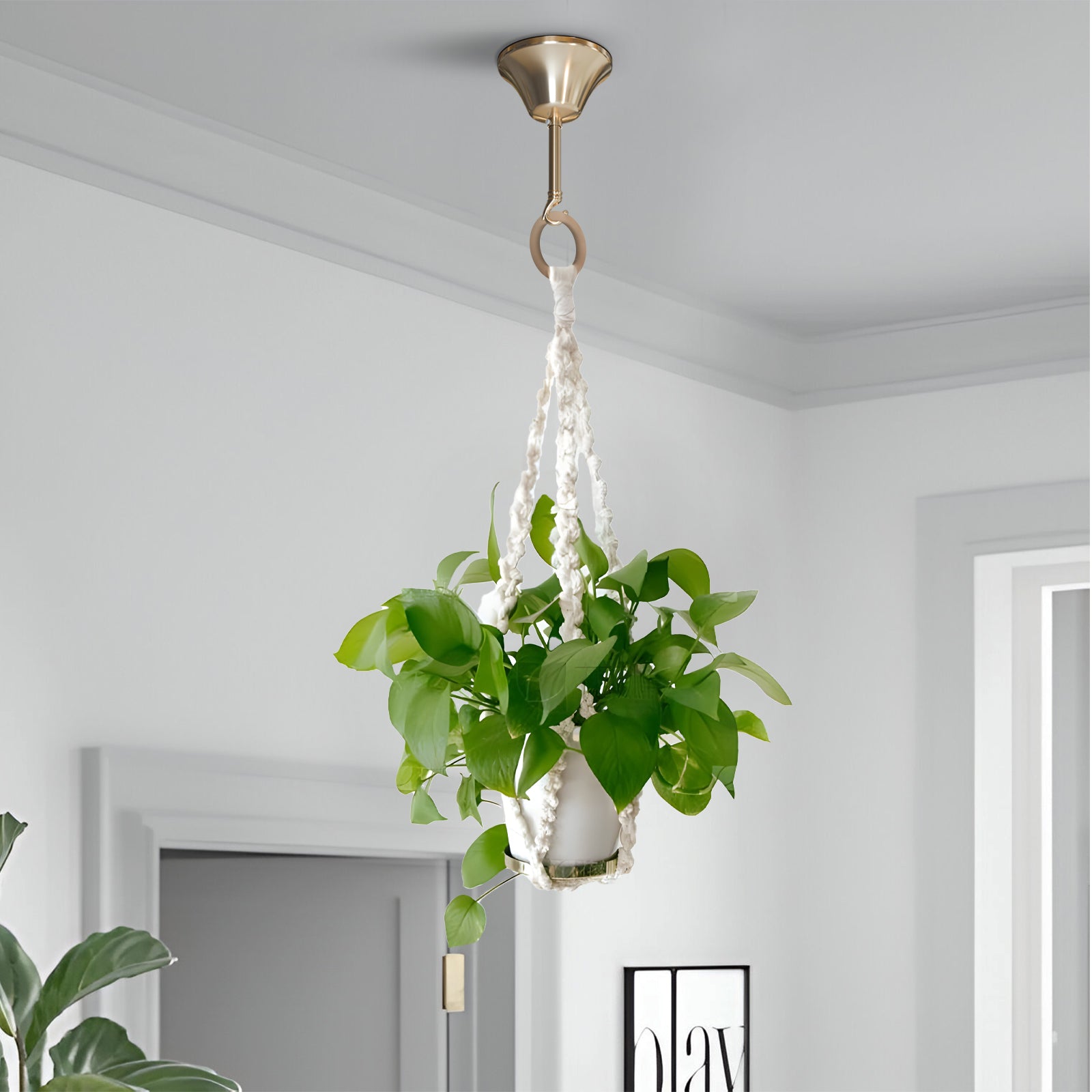 Single Point Ceiling Rose Hook Plate For Light Fitting Vintagelite