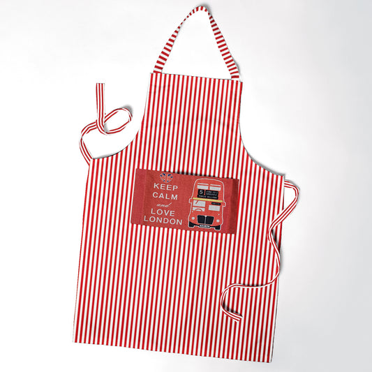 Chef Bib Aprons with Pocket Red and White