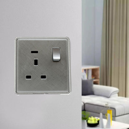 Brushed Chrome Screwless Light Switches & Socket~3940