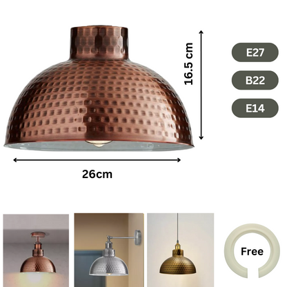 Retro Dome Light Shade Easy Fit 260mm Pendant Lampshade Fixture~2669