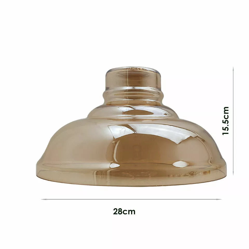 Industrial Amber Glass E27 Ceiling Pendant Light  ~3813