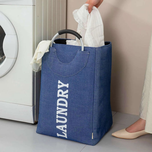 37L Collapsible Heavy Duty Laundry Bag with Handles Only~3800