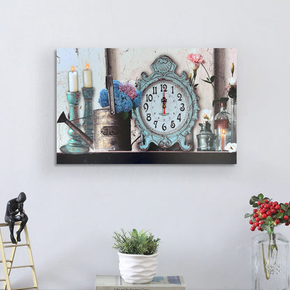 Vintage Frameless Paris Eiffel Tower Wall Painting Clock~3763