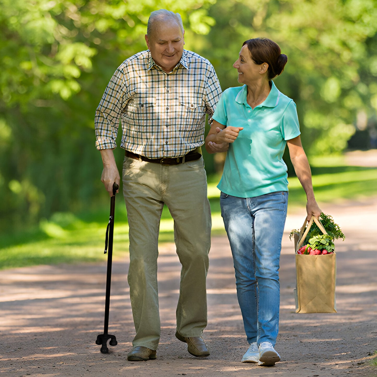 Adjustable walking stick