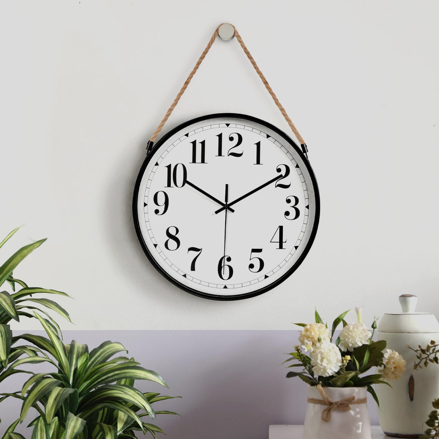 Wall Clock, Vintage Antique Metal Black Number ~ 3425