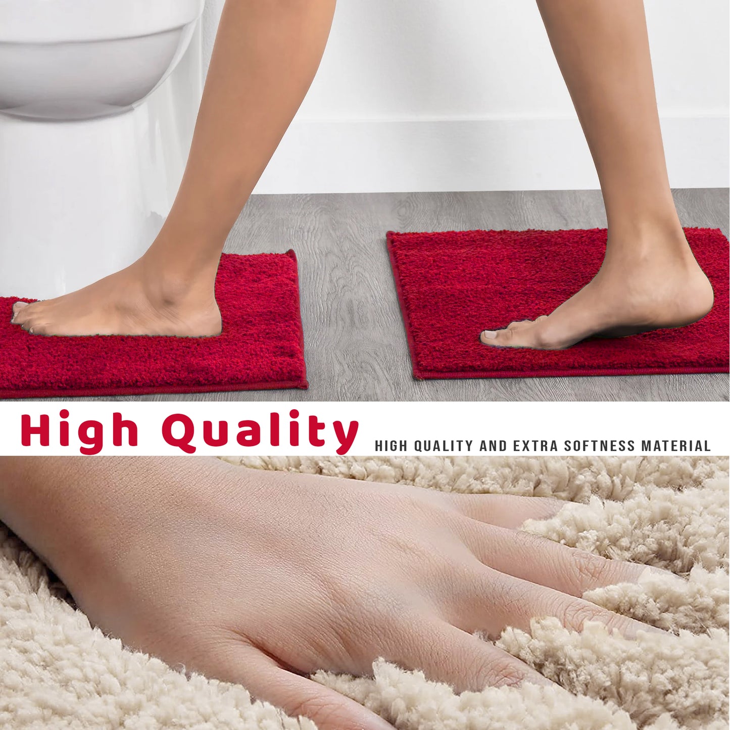 2 pcs bath mat