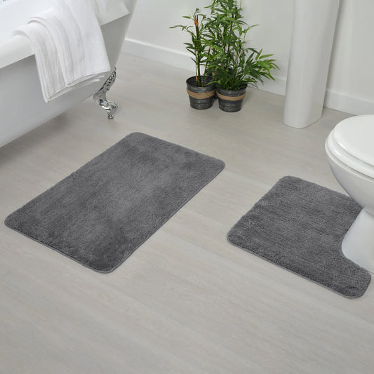 2 pcs bathroom rugs