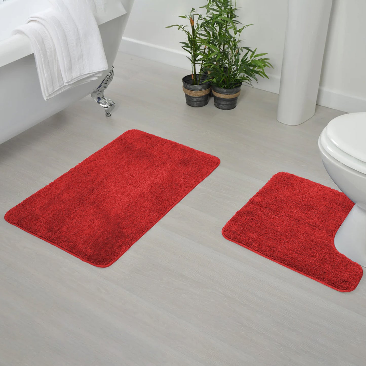 2 pcs non slip bath rug