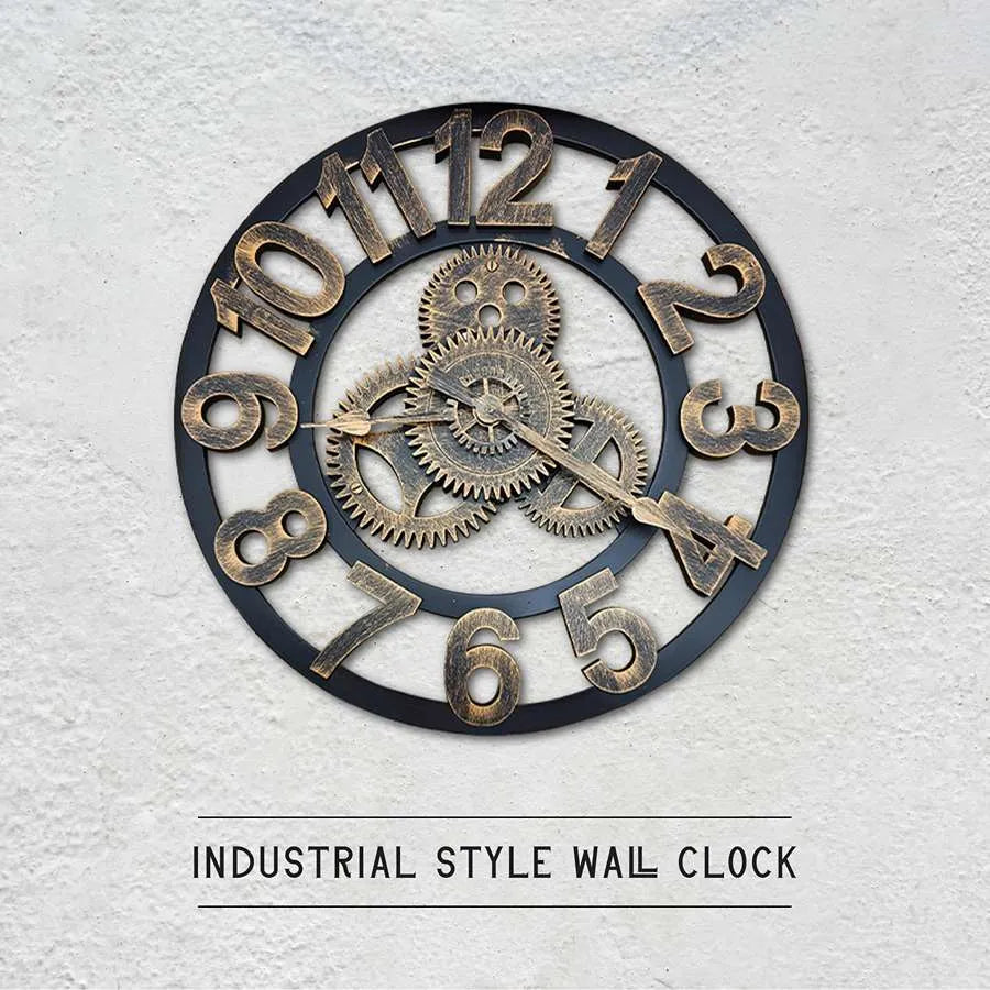 Industrial Style Wall Clock