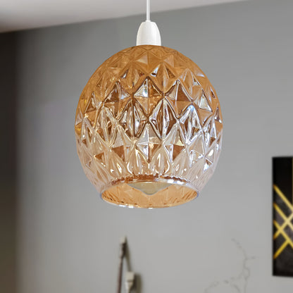 Floral Glass Pendant Light Lamp Shade for living room