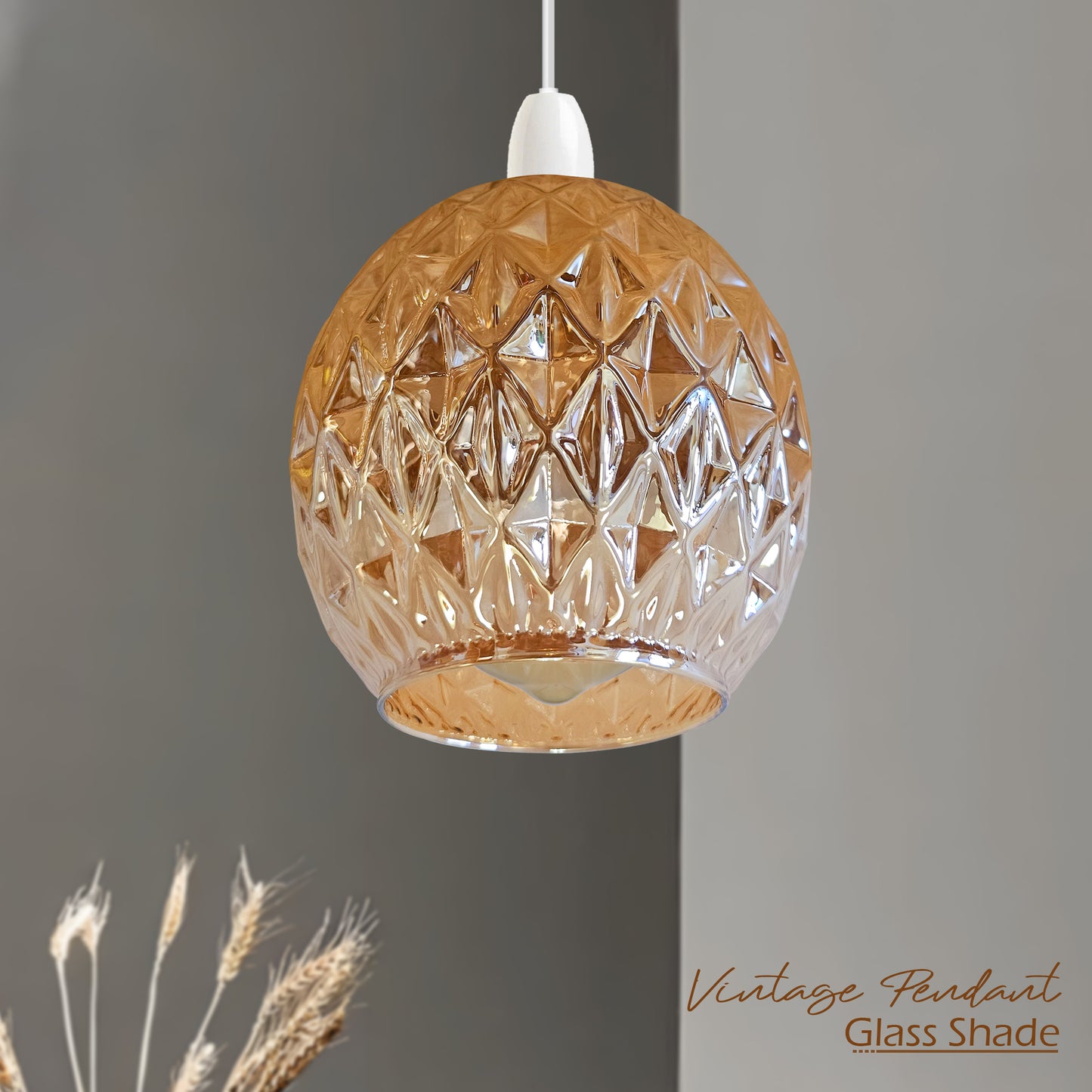 Floral Glass Lamp Shade for indoor