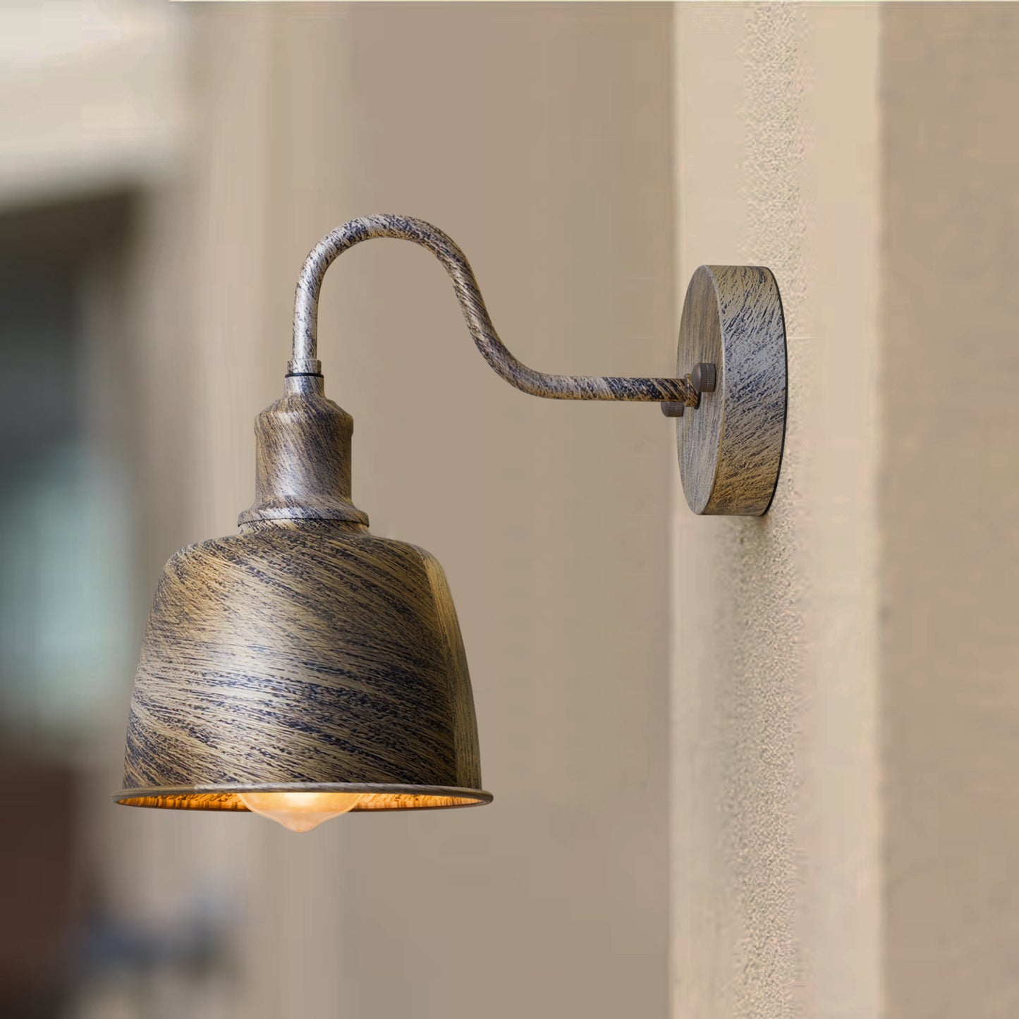 Industrial Outdoor Waterproof Bell Shape Metal Wall Light ~3746