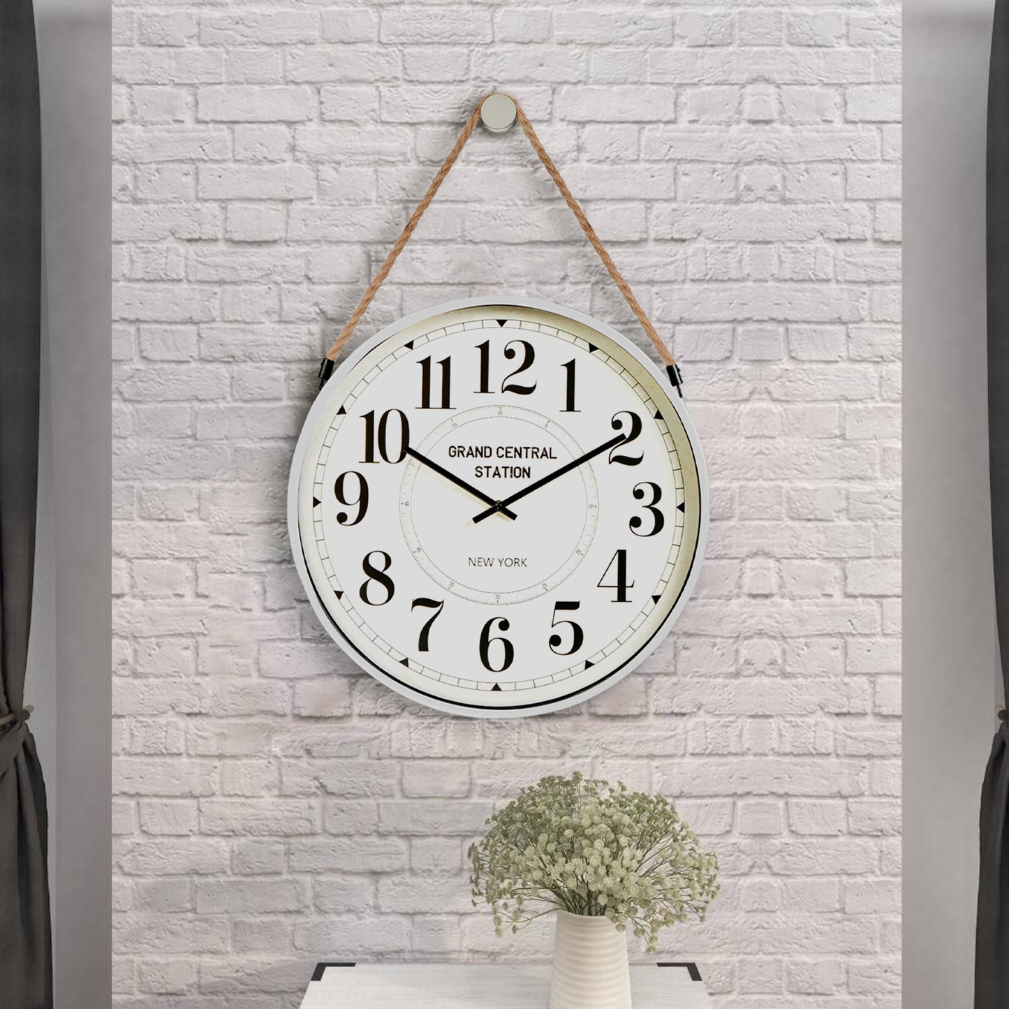 Wall Clock, Vintage Antique Metal Black Number ~ 3425