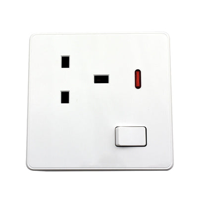 13Amp Single Switched wall plug socket with ON/OFF Switch LED Indicator UK Stock~3856