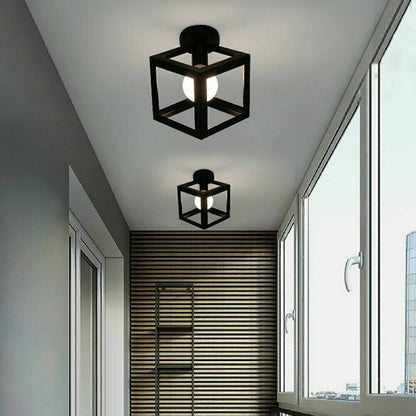 Ceiling Light Fittings Flush Mount Industrial Cage Ceiling light Corridor Lights ~3843