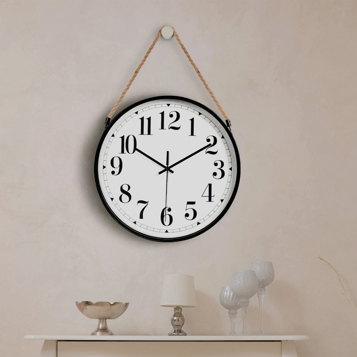 Wall Clock, Vintage Antique Metal Black Number ~ 3425