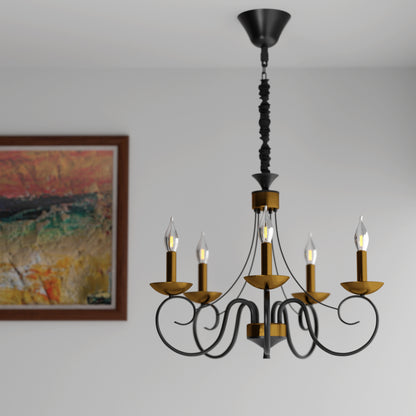 5 arm chandelier ceiling light