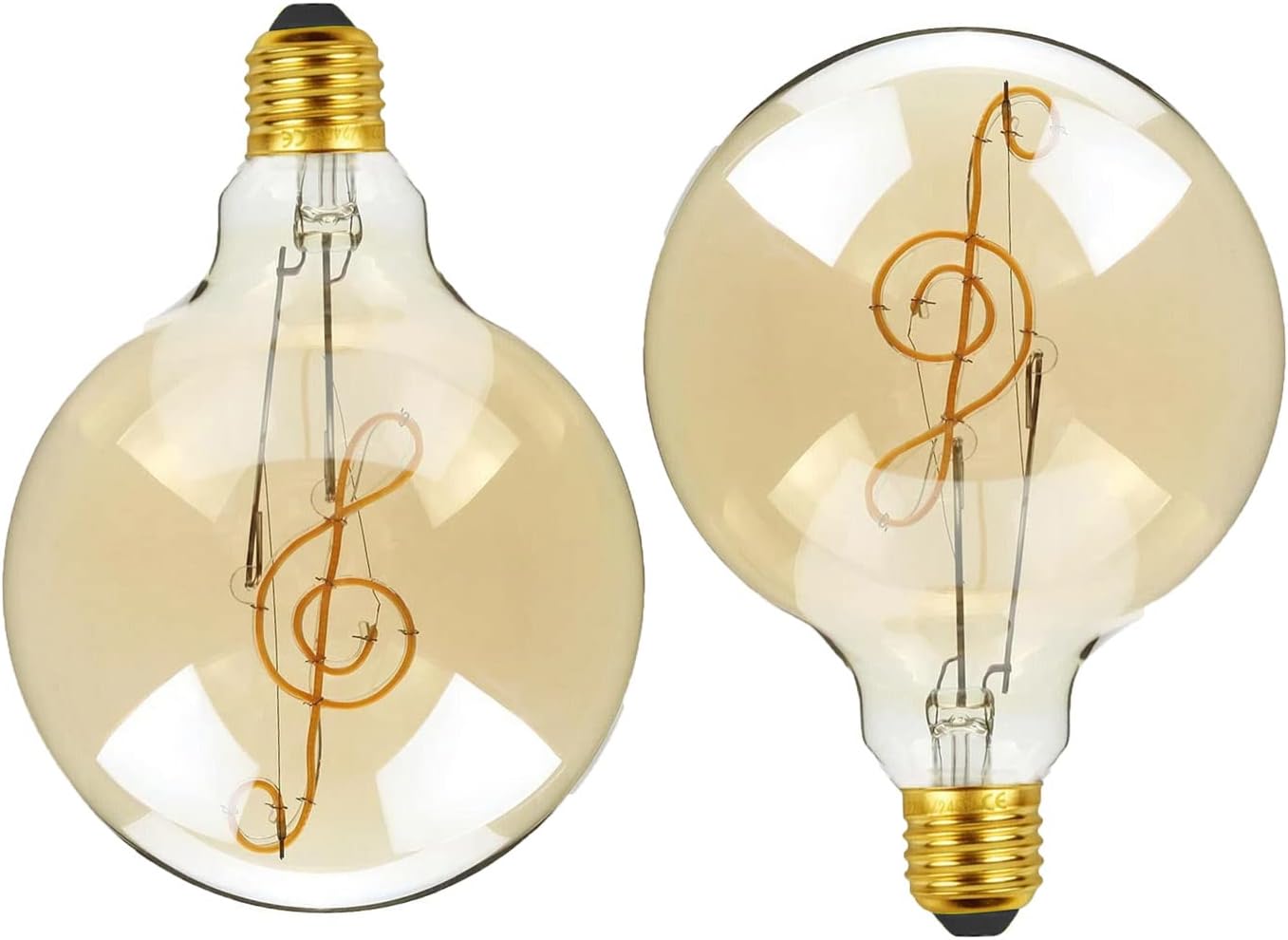 Edison LED Soft Light G125 E27 4W Music Filament Glass Retro Warm White~2978