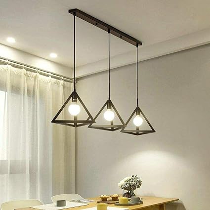 Black 3 Head Ceiling Pendant Lamp