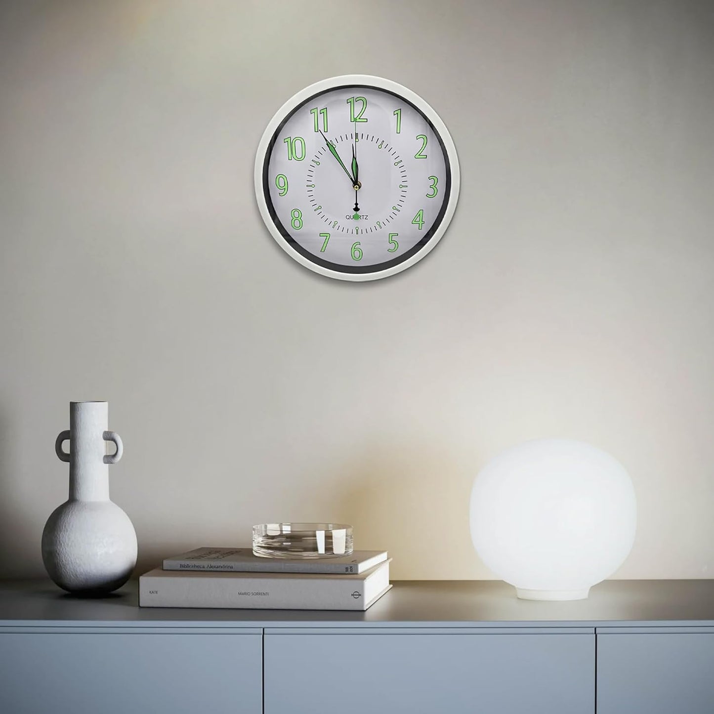 Modern Clock Glow in the Dark Wall Clock~3477