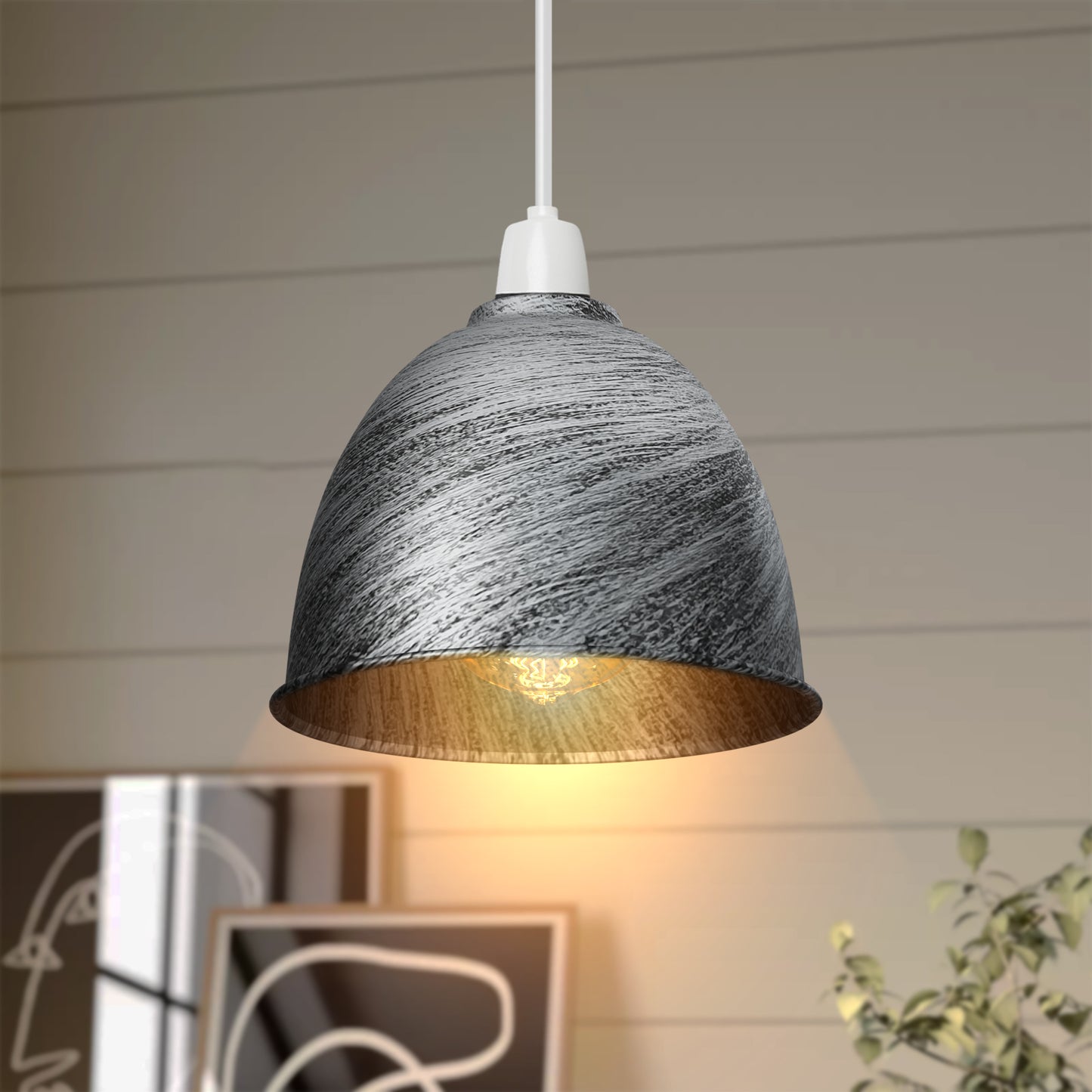 Modern Metal Dome Shape Lampshade Easy Fit Fixture for Bedroom ~ 3738