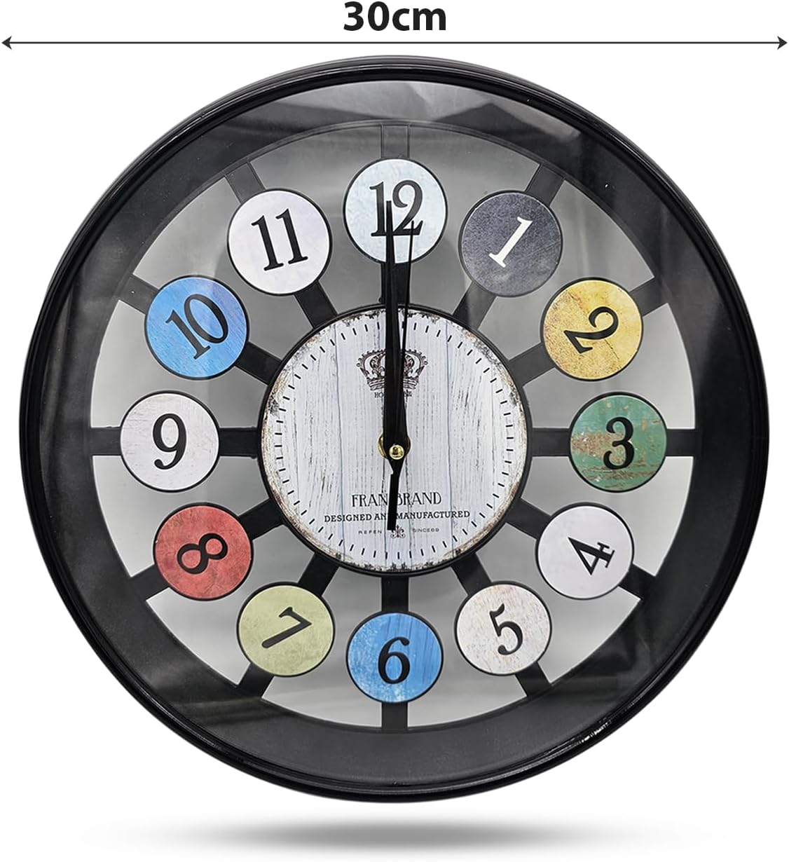 Large Colourful Wall Clocks Plastic Round Wall Clock~3505