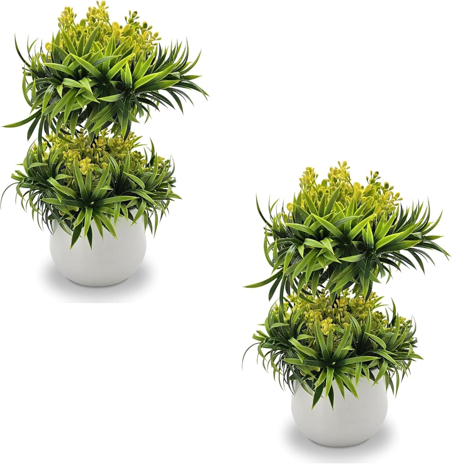 Office Pine Tree Bonsai Décor 2 Pack Artificial Plants~3828