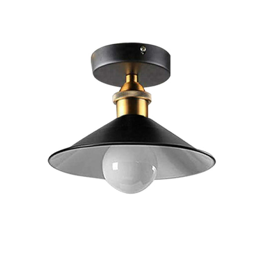 Modern Black Semi Flush Mount Light - Stylish Farmhouse Design~3827