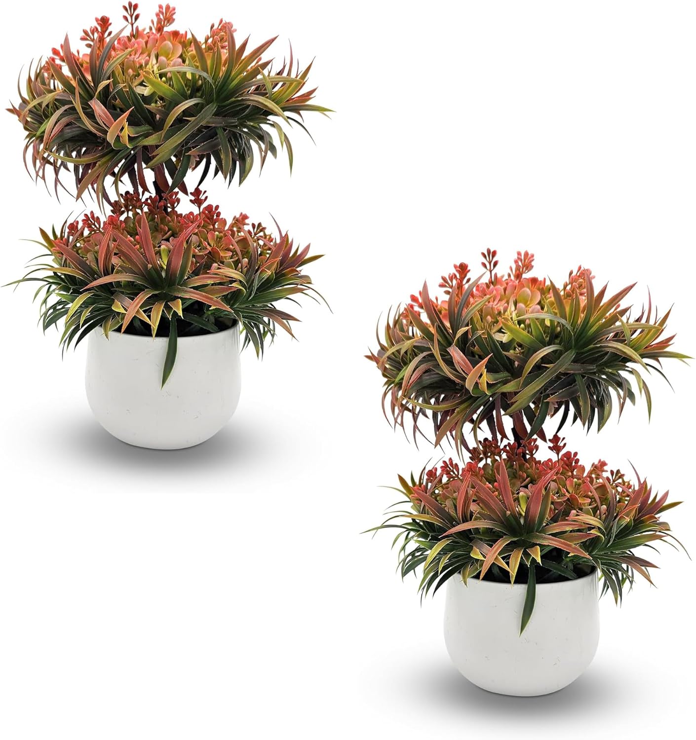 Office Pine Tree Bonsai Décor 2 Pack Artificial Plants~3828