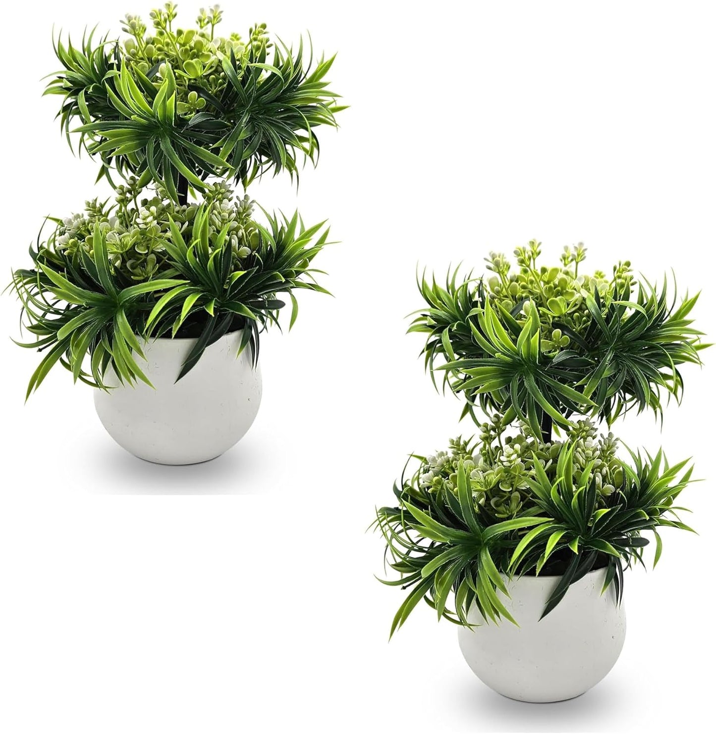 Office Pine Tree Bonsai Décor 2 Pack Artificial Plants~3828