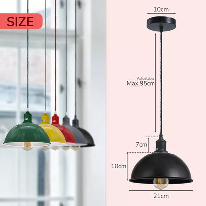 Industrial Metal dome shade E27 Ceiling Pendant lighting~3814