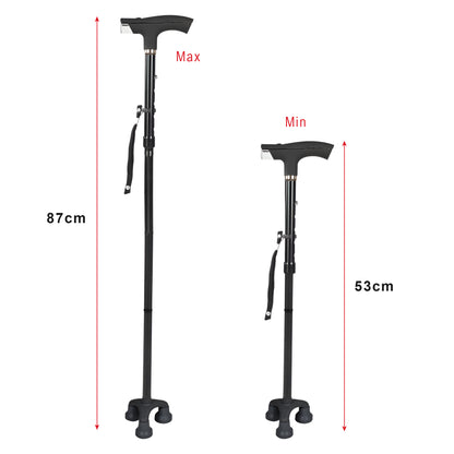 Tripod Base Adjustable Height Walking Sticks