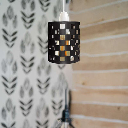 Bedroom | Industrial Drum Shade Black Pendant Light