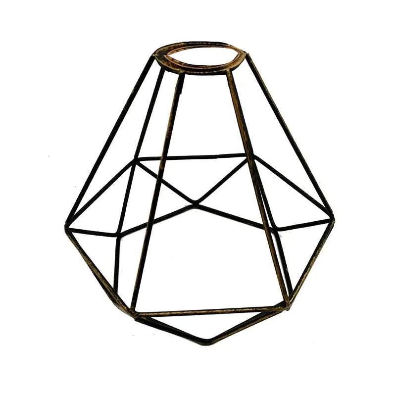 Bedroom lighting with geometric black hanging lamp