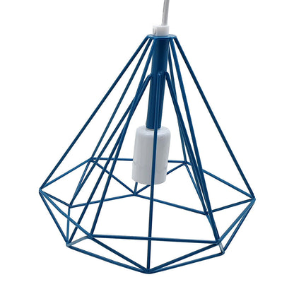 Blue Diamond Cage Pendant Light