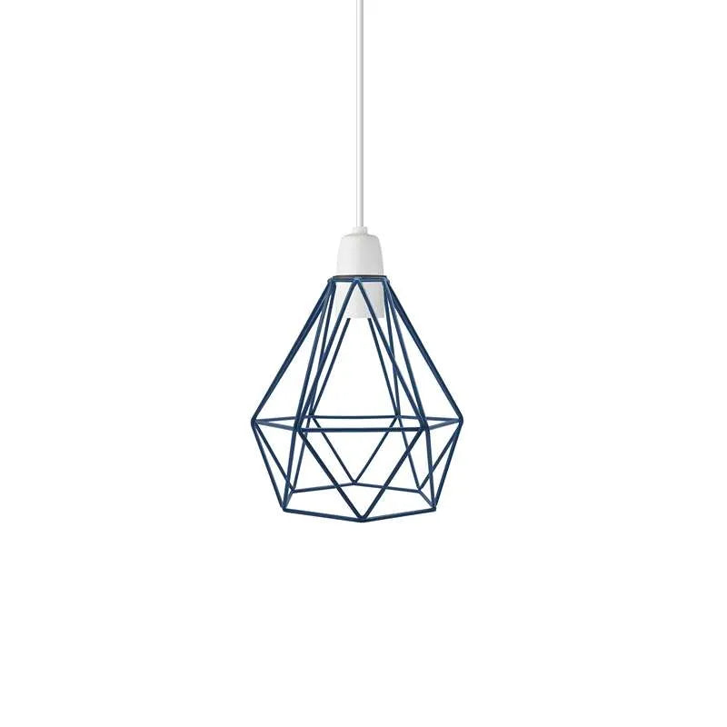 Blue Diamond Wire Shade Pendant Light