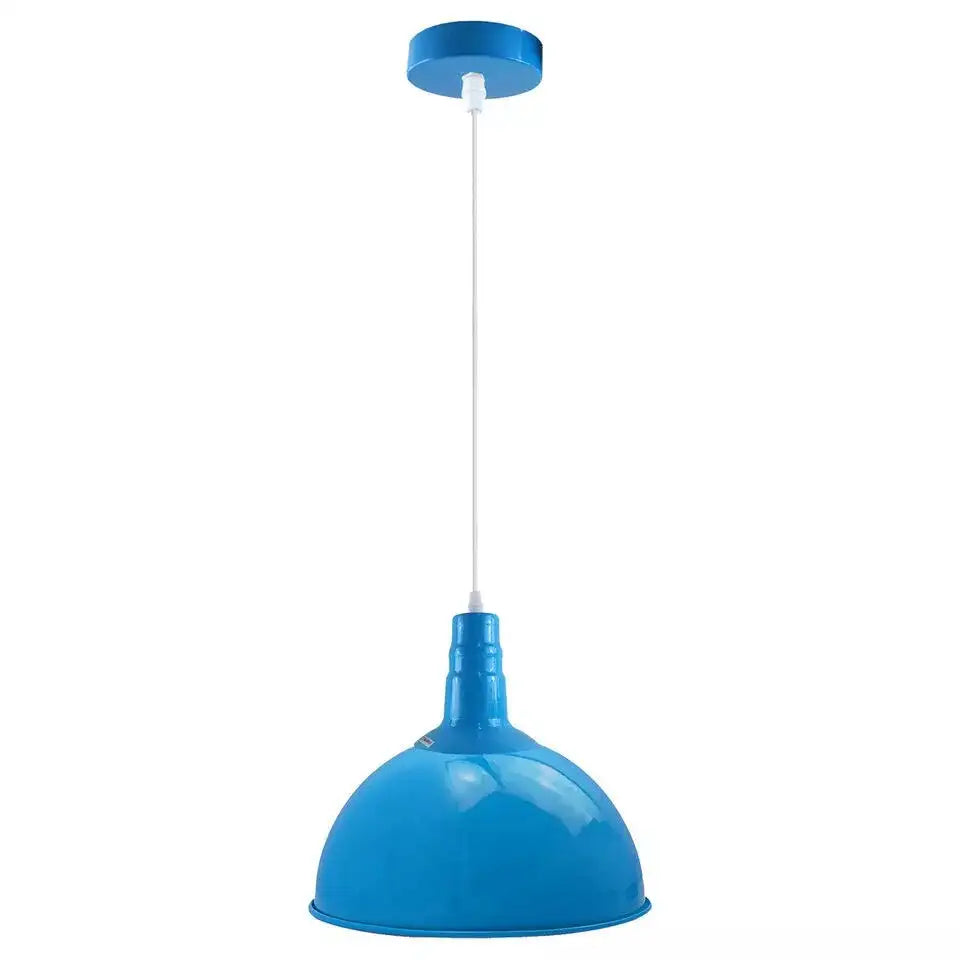 Cyan Blue Vintage Pendant Light  ~3926